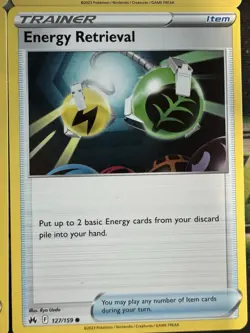 4x Pokemon TCG Energy Retrieval 127/159 - Sw&Sh Crown Zenith CRZ Trainer Playset - Image 2