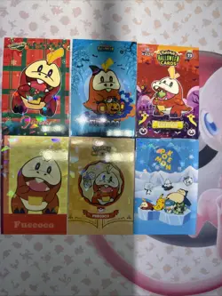 6 Cracked Ice And Circle Holo Fuecoco Different Database Sets Pokemon NON TCG - Image 1