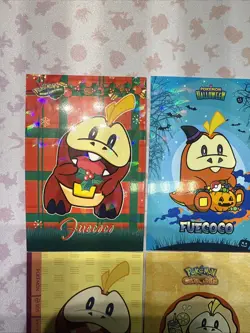 6 Cracked Ice And Circle Holo Fuecoco Different Database Sets Pokemon NON TCG - Image 2