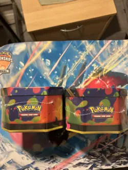 Pokemon TCG Mega Charizard Tin Mega Charizard X ex New Sealed - Image 2