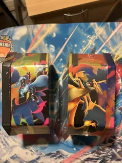 Pokemon TCG Mega Charizard Tin Mega Charizard X ex New Sealed - Image 3