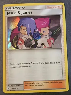 JESSIE JAMES 58/68 HIDDEN FATES HOLO RARE POKEMON TCG Near Mint Fast Shipping - Image 1