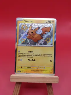 131/091 Pikachu Paldean Fates Holo Baby Shiny Rare Pokemon TCG Card SV4.5 2024 - Image 2