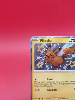 131/091 Pikachu Paldean Fates Holo Baby Shiny Rare Pokemon TCG Card SV4.5 2024 - Image 4
