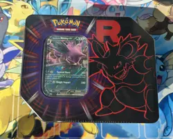 Pokemon Team Rocket Tin Booster Box Sealed Nidoking - Image 1