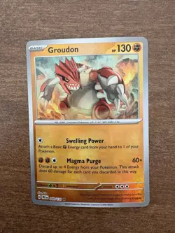 Pokemon TCG Groudon Reverse Master Ball Pattern from Prismtic Evolutions 049/131 - Image 1