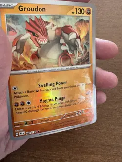 Pokemon TCG Groudon Reverse Master Ball Pattern from Prismtic Evolutions 049/131 - Image 3