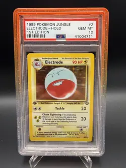 1st Edition Electrode 2/64 Jungle PSA 10 GEM MINT Pokemon - Image 1