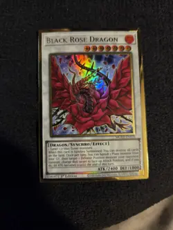 Black Rose Dragon MGED-EN026 1st Edition Premium Gold Rare - Image 1