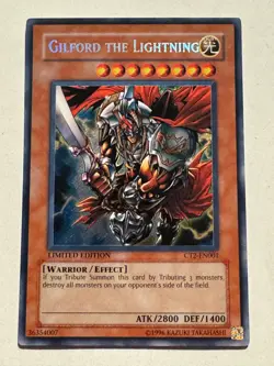 Yu-Gi-Oh Gilford the Lightning CT2-EN001 Secret Rare Limited Edition - Image 1
