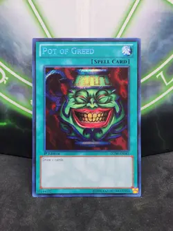 Yugioh Pot of Greed LCJW-EN061 Secret Rare 1st Edition NM NA Print - Image 1
