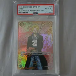 One Piece Sabo OP13 Red Manga Alternate Art Foil PSA 10 2025 Japanese #120 - Image 1