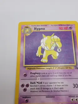 Pokemon TCG Hypno Fossil Card 23/62 Unlimited Regular Non-Holo Rare - Image 3