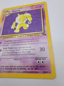 Pokemon TCG Hypno Fossil Card 23/62 Unlimited Regular Non-Holo Rare - Image 5