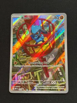 Pokemon Card Riolu 010 Mega Evolution ETB Black Star Promo - Image 1