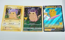 Pokemon Lot Pikachu Surfing Pikachu V Rule Holo Regular 3 Cards 2016 2021 - Image 1