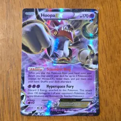 Pokemon Hoopa EX XY71 English Holo Basic 170 HP Hyperspace Fury Card - Image 1