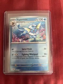 Pokemon Card Vaporeon 022/131 Poke Ball Reverse Holo Prismatic Evolutions - NM - Image 1