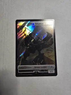 Human Soldier (0015) Food (0022) Double-Sided Token (Surge Foil) Universes... - Image 1