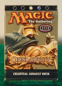 MTG Onslaught CELESTIAL ASSAULT Theme Deck--Factory Sealed--Plus BCW Deck Guards - Image 1