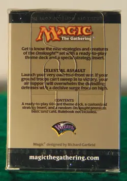 MTG Onslaught CELESTIAL ASSAULT Theme Deck--Factory Sealed--Plus BCW Deck Guards - Image 2