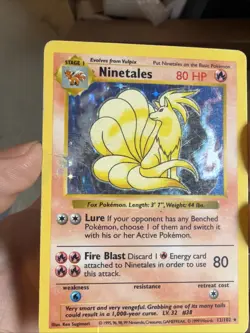 Ninetales 12/102 - Holo Rare Base Set Unlimited Pokemon TCG - Image 3
