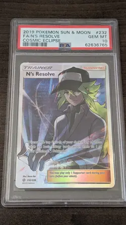 N'S RESOLVE 2019 Pokemon #232/236 PSA 10 GEM-MINT Cosmic Eclipse FULL ART! - Image 1