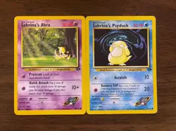 Pokemon TCG Gym Challenge 2 Card Lot Sabrina's Abra Psyduck LP-NM - Image 1