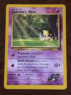 Pokemon TCG Gym Challenge 2 Card Lot Sabrina's Abra Psyduck LP-NM - Image 2