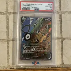 PSA 10 Unown V 103 Pokemon Sword & Shield Paradigm Trigger Japanese 2022 - Image 1