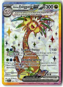 Alolan Exeggutor ex ⭐ 225/191 Holo Ultra Rare Surging Sparks 2024 Pokemon NM - Image 1