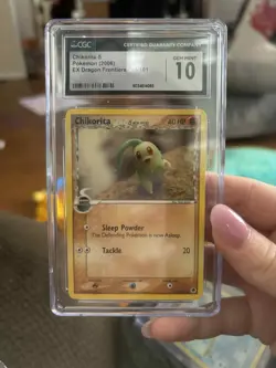 CHIKORITA 2006 POKEMON EX DRAGON FRONTIERS COMMON 44/101 CGC 10 - Image 1