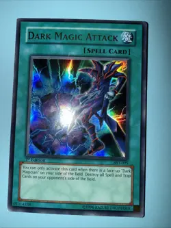 1996 Yu-Gi-Oh! 1st Edition Foil Dark Magic Attack #AST-095 Vintage Yugioh - Image 1