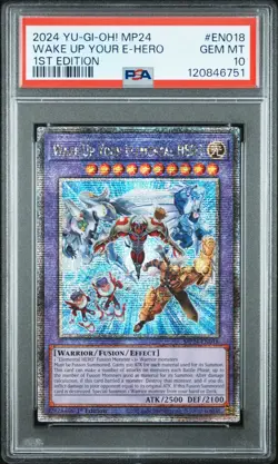 2024 Yu-Gi-Oh Wake Up Your Elemental Hero MP24-EN018 QCSR PSA 10 (Sept 25) - Image 1