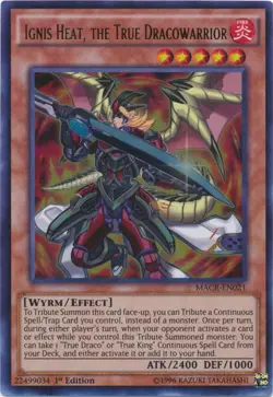 Damaged, English Yu Gi Oh Ignis Heat, the True Dracowarrior - MACR-EN021 - Ultra - Image 1