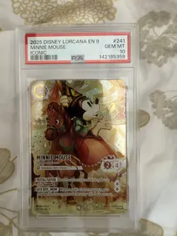 2025 DISNEY LORCANA EN 9-FABLED ICONIC MINNIE MOUSE - SWEETHEART PRINCESS PSA 10 - Image 1