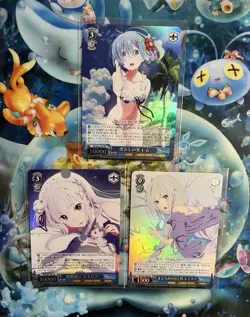 Weiss Schwarz Re:Zero Vol 1 Rem & Emilia Trial Deck SRs RZ/S46-T43S T42S T19S - Image 1