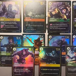 League of Legends Riftbound TCG Card Lot of 11 Foil Rare Champion Unit Cards. NM - Image 1