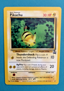 Pikachu 27/53 Wotc Promo Near Mint Black Star Promo Vintage Pokemon Card - Image 1