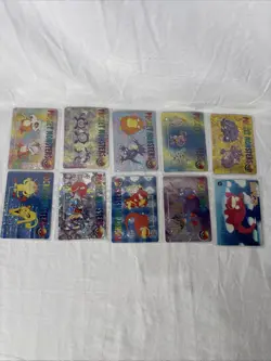 Pokemon Japanese Vintage Vending Stickers Prism Holo Card Lot 5 - Image 4
