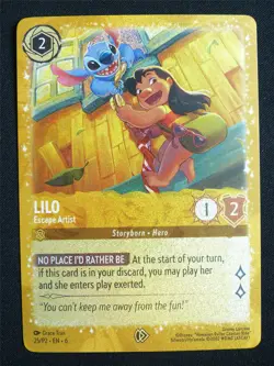 Lilo Escape Artist 25/P2 Promo Foil - Lorcana Card #13A - Image 1