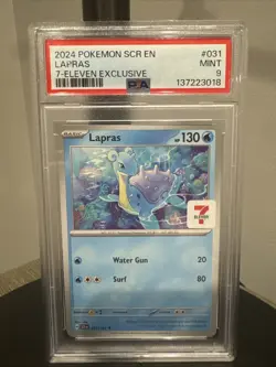 2024 Pokemon 7-Eleven Exclusive Lapras Promo Card #031 PSA 9 - Image 1