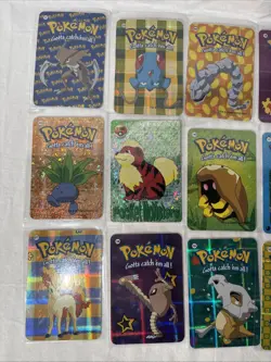 Pokemon Japanese Vintage Vending Stickers Prism Holo Card Lot 7 - Image 2