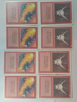 MTG Lot of 8 red revised cards - Image 1