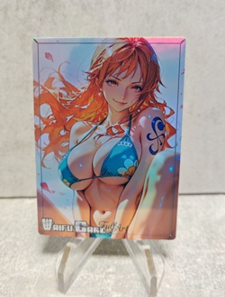 Nami Trading Card Waifu Goddess Story Anime Girl holo Karte Manga Full Art - Image 1