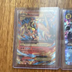 Pokemon TCG Holo EX Card Lot 3 M Charizard EX M Blastoise EX Collectible - Image 2