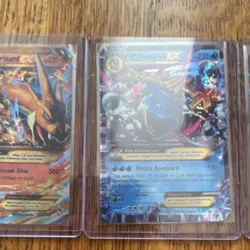 Pokemon TCG Holo EX Card Lot 3 M Charizard EX M Blastoise EX Collectible - Image 3