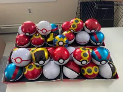 Pokemon TCG Empty Poke Ball Tins, Lot of 34 Various Styles - No Cards - Image 1