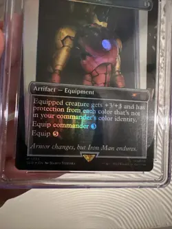 Commander's Plate Rainbow Foil MTG Secret Lair Marvel Iron Man CGC 8 NM-M🔥 - Image 2