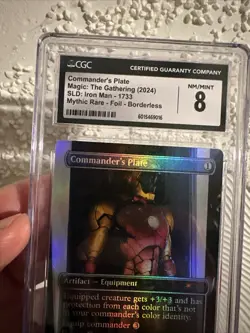 Commander's Plate Rainbow Foil MTG Secret Lair Marvel Iron Man CGC 8 NM-M🔥 - Image 4
